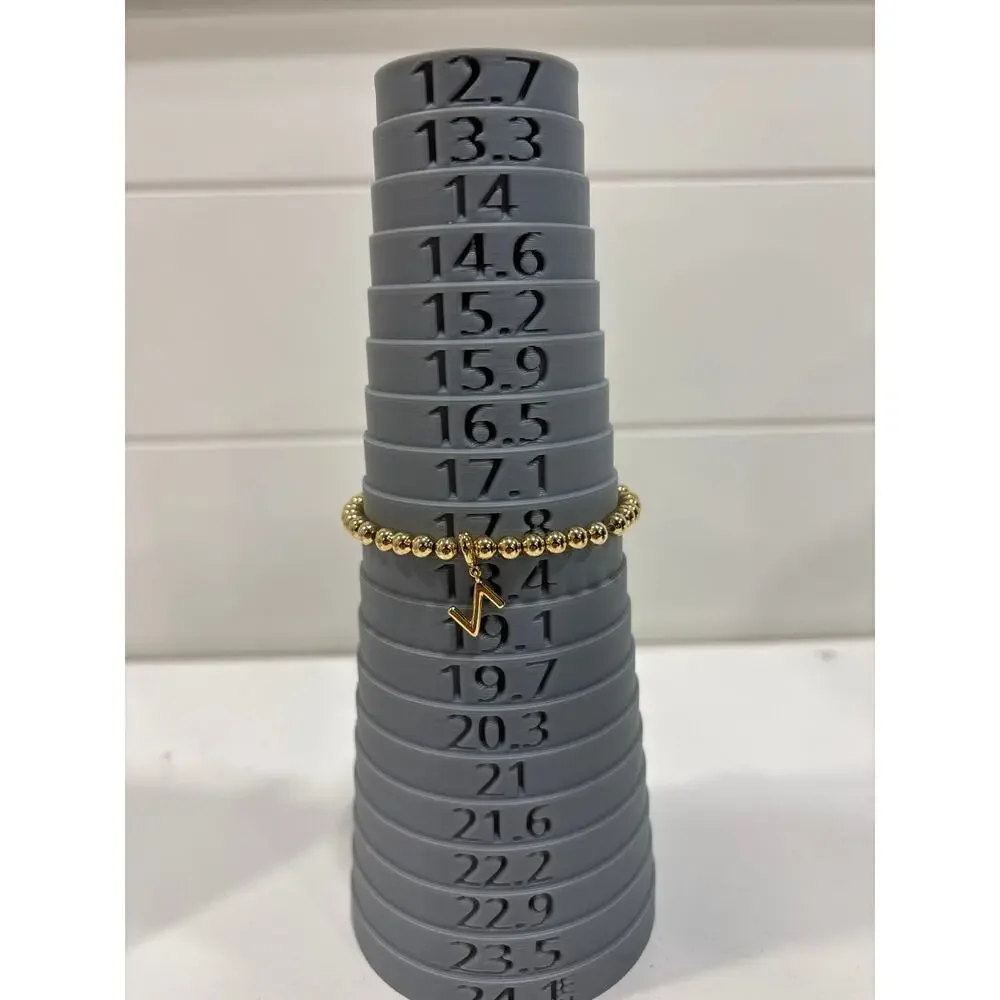 Brooks & York Gold Makenna Initial Bracelet - Initial Z New